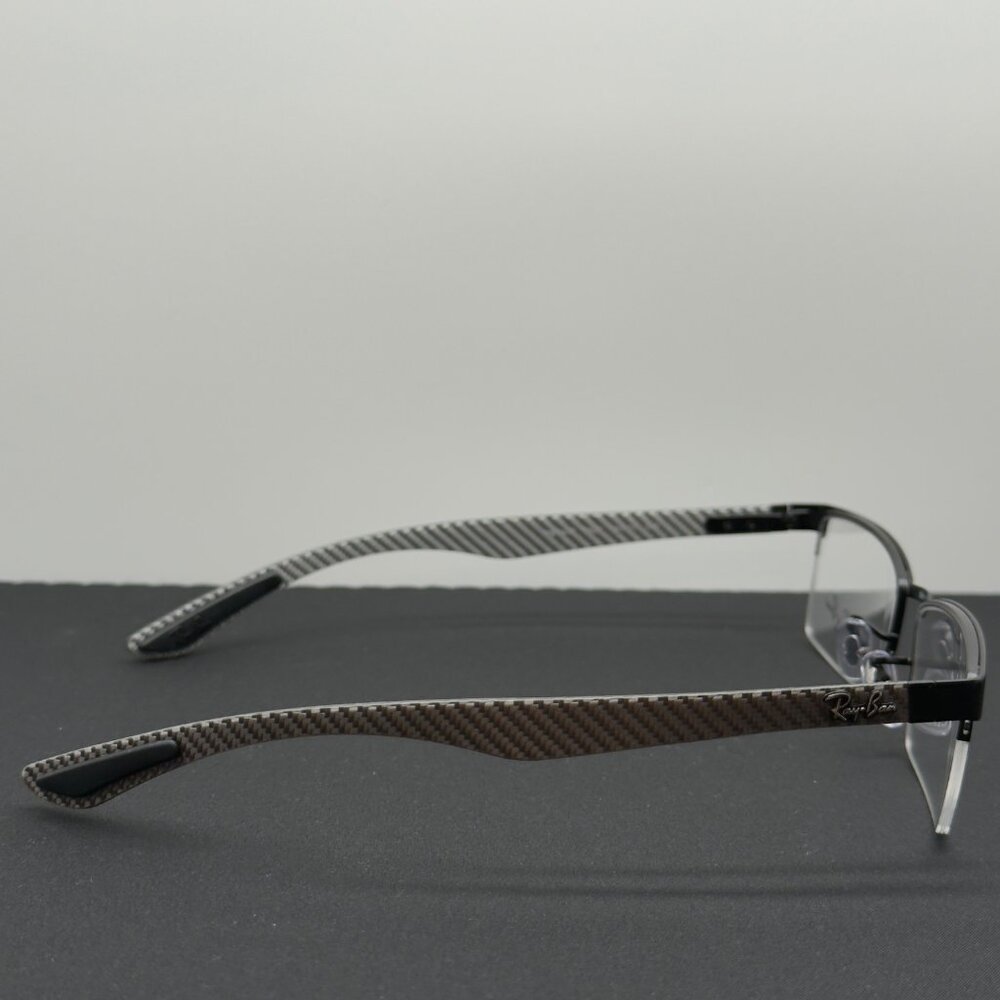 Ray Ban Rx Tech Series Eyeglasses RB8413 2504 Polished Carbon Fiber 54-17-145 - Picture 7 of 13